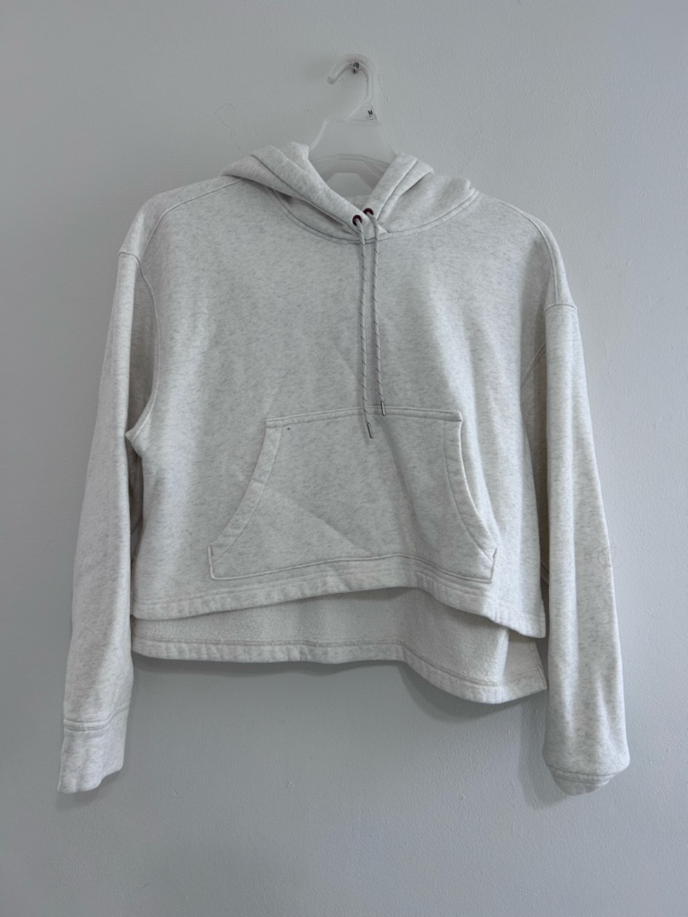 Bundle: Cozy Light Gray Cropped Hoodie -Women's Pullover Sweatshirt & Jogger Set